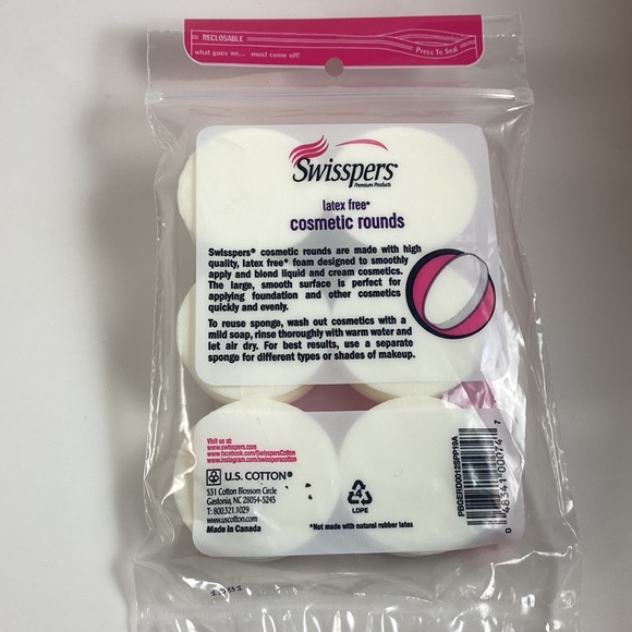 Swisspers cosmetic rounds latex free, 12 count - Picture 2 of 2